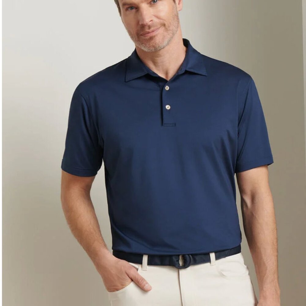 Peter Millar Men's Summer Comfort Polo Eventide Shirt Navy Blue Size XXL NWT